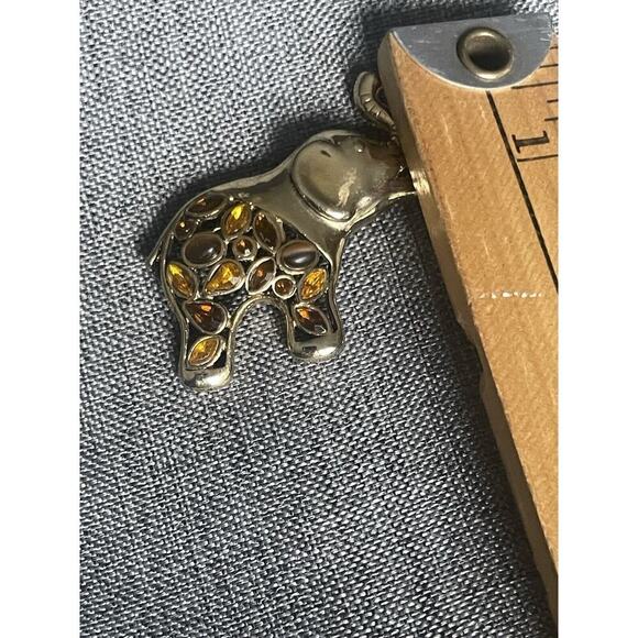 Vintage Elephant Brooch Gold Tone Rhinestone Safari Travel Y2K Retro 80’s - Picture 2 of 4